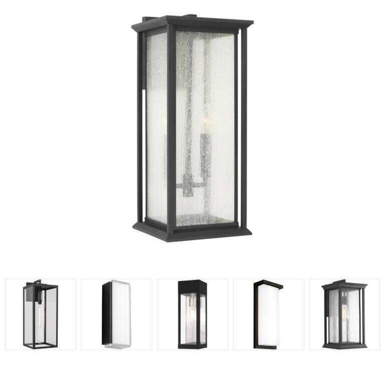 Generation Lighting Audley Textured Black Outdoor Wall Lantern