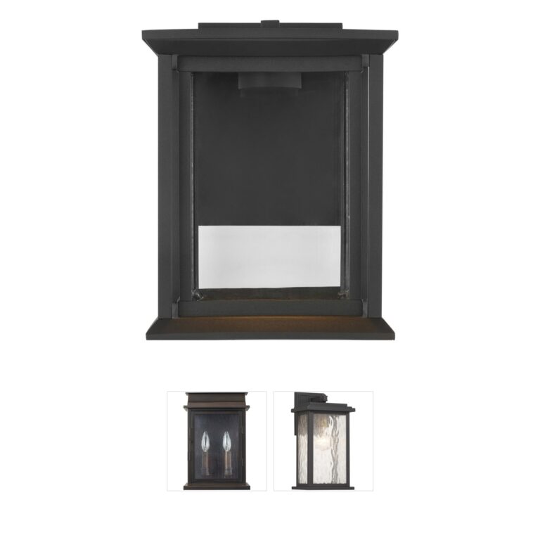 Generation Lighting Audley Textured Black Integrated LED Outdoor Wall Lantern