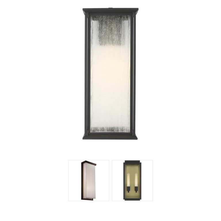 Generation Lighting Audley Textured Black Aluminum Outdoor Wall Lantern