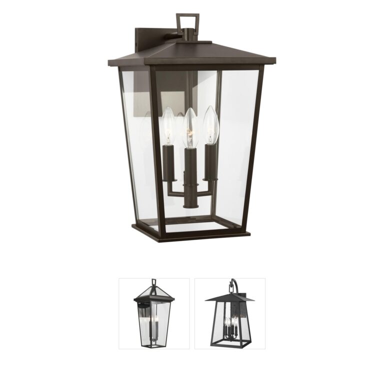 Generation Lighting Linton Antique Bronze 3-Light Outdoor Wall Lantern