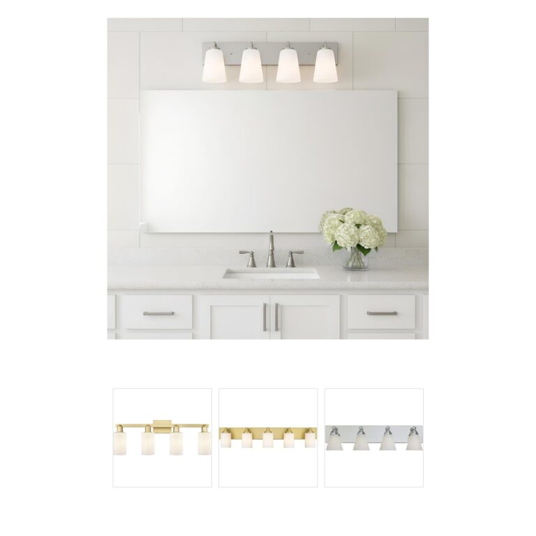 Generation Lighting Miles 4-Light Extra Large Vanity in Brushed Nickel