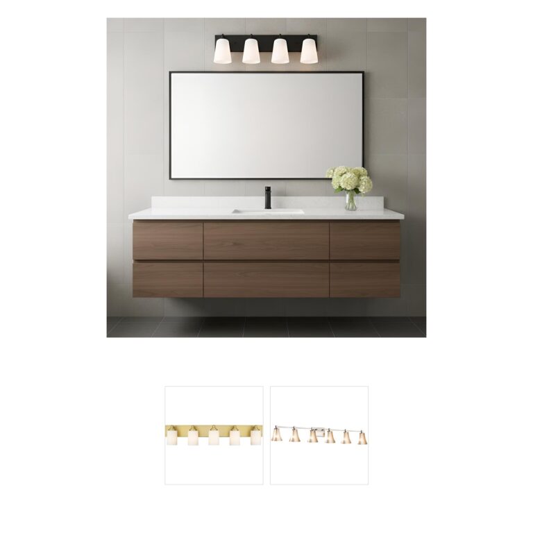 Generation Lighting Miles 25-Inch 4-Light Midnight Black Vanity