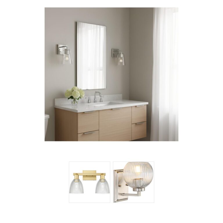 Generation Lighting Miles 1-Light Chrome Vanity Light with White Etched Glass