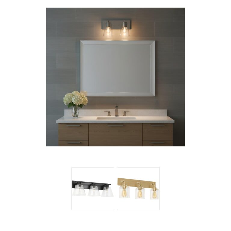 Generation Lighting Miles 2-Light Brushed Nickel Vanity with Clear Glass