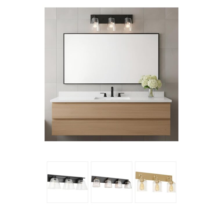 Generation Lighting Miles 18-Inch 3-Light Midnight Black Vanity