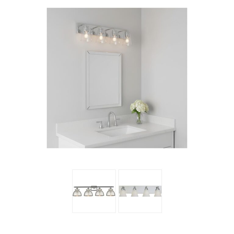 Generation Lighting Miles 4-Light Chrome Vanity with Clear Glass