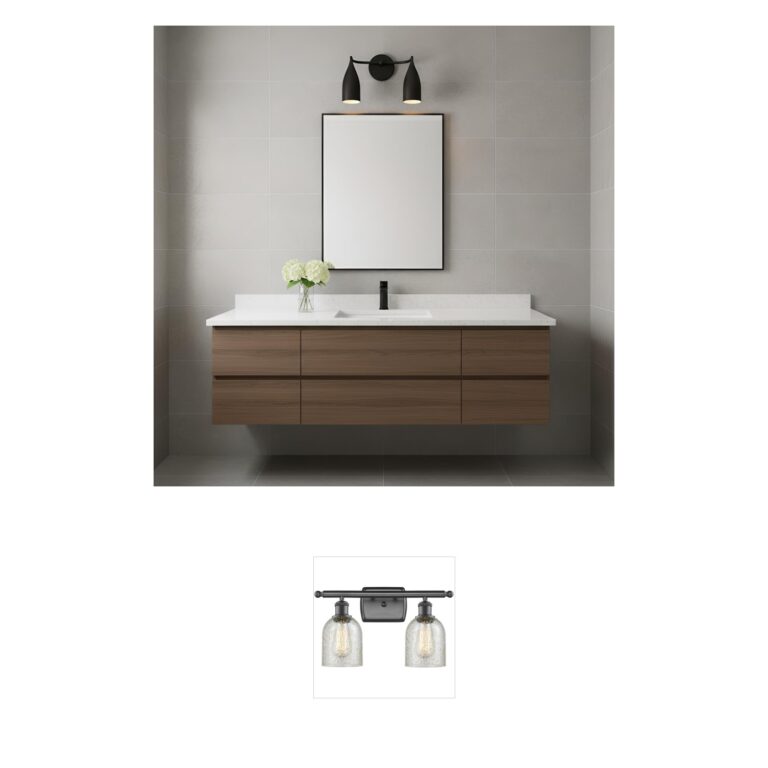 Generation Lighting Maya Midnight Black Steel 2-Light Vanity