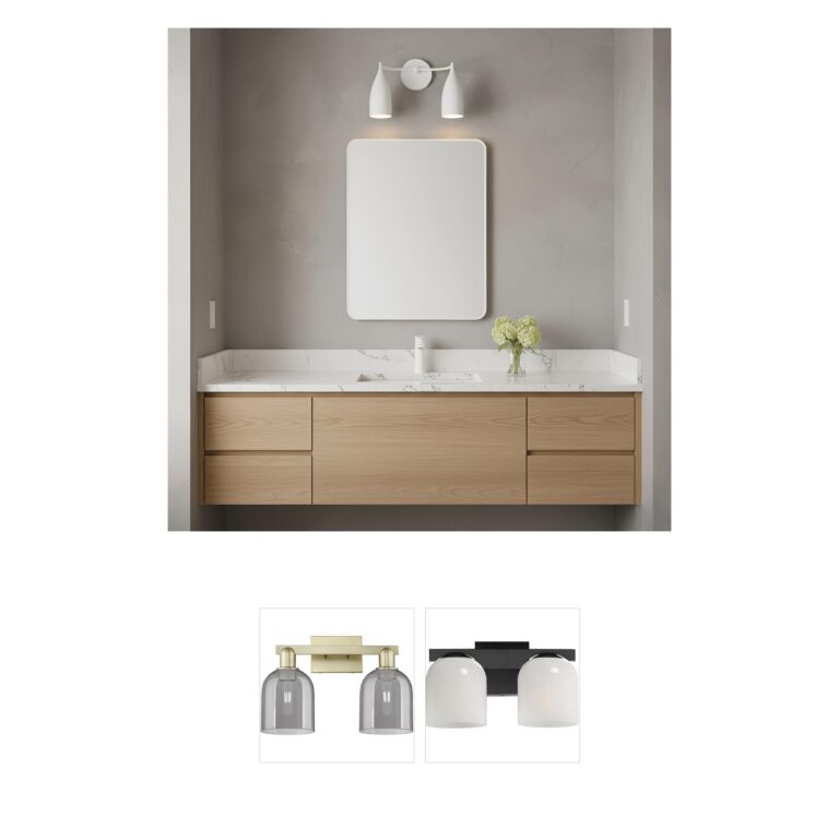 Generation Lighting Maya 2-Light Matte White Steel Vanity Light