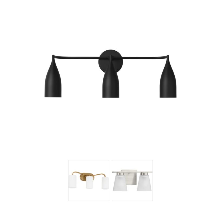 Generation Lighting Maya 26-Inch 3-Light Midnight Black Modern Vanity Light