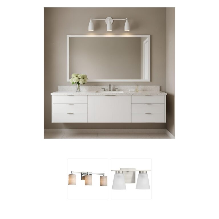 Generation Lighting Maya 3-Light Matte White Modern Vanity Light