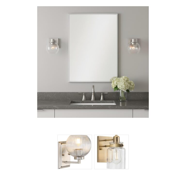 Generation Lighting Rito 1-Light Brushed Nickel Vanity Light with Clear Glass