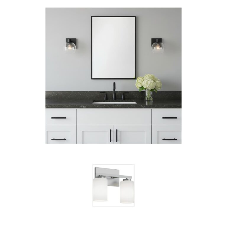Generation Lighting Rito 1-Light Midnight Black Bathroom Sconce with Clear Glass