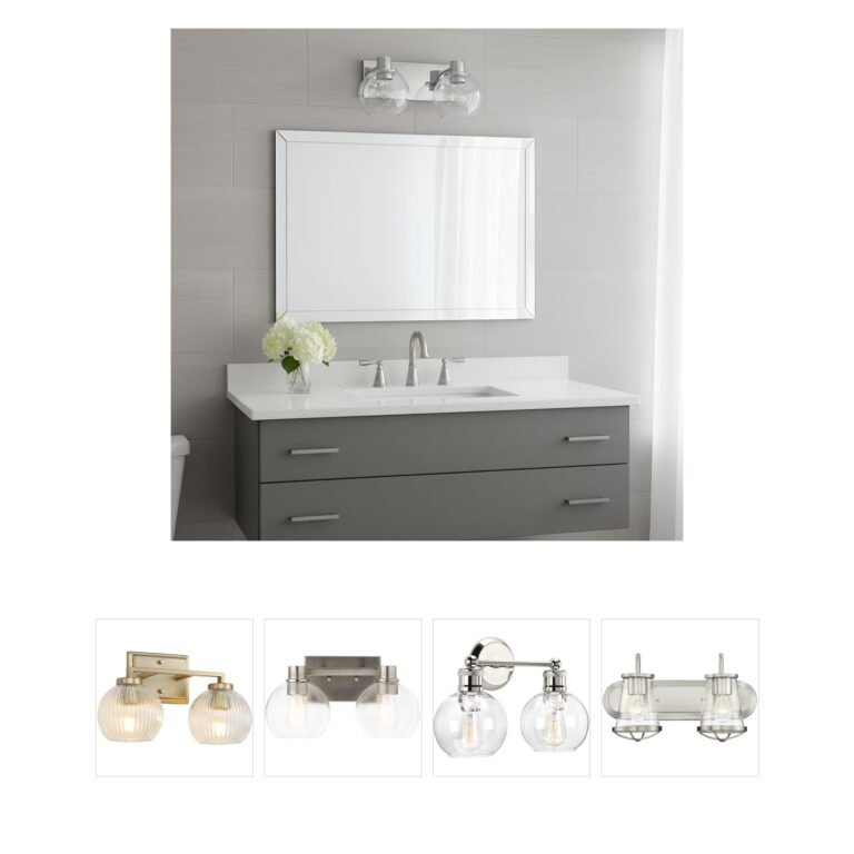 Generation Lighting Rito 2-Light Chrome Vanity Light with Clear Glass