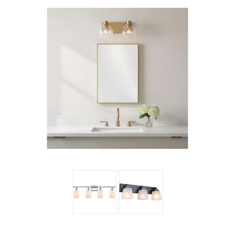 Generation Lighting Rito 2-Light Satin Brass Vanity with Clear Glass