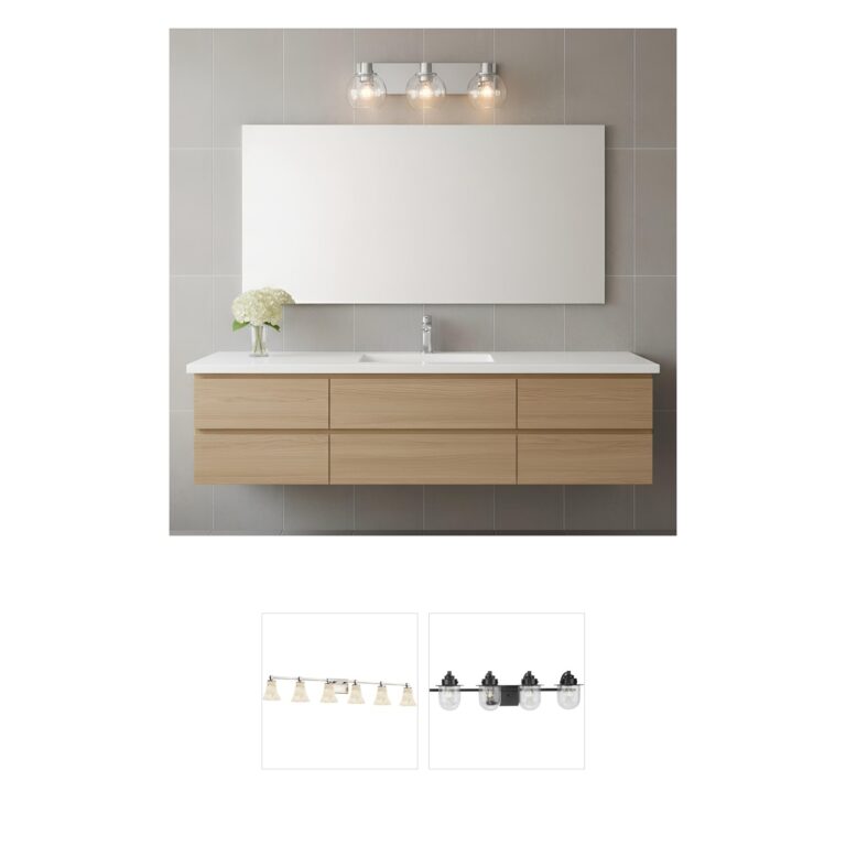 Generation Lighting Rito 3-Light Chrome Vanity with Clear Glass