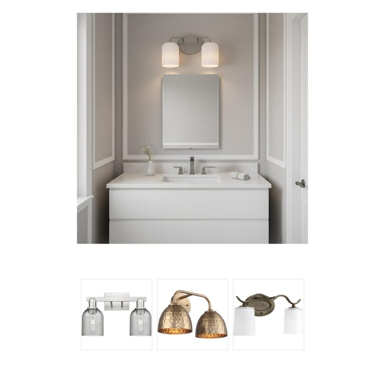 Generation Lighting Eisele 2-Light Brushed Nickel Vanity with Clear Ribbed Glass