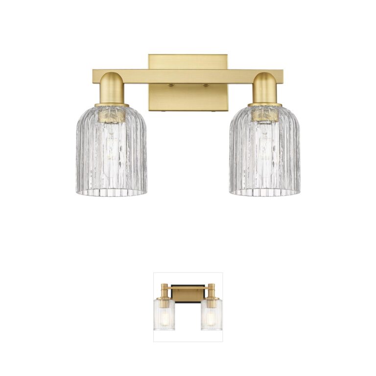 Innovations Lighting Bridal Veil 2-Light Satin Gold Vanity Light