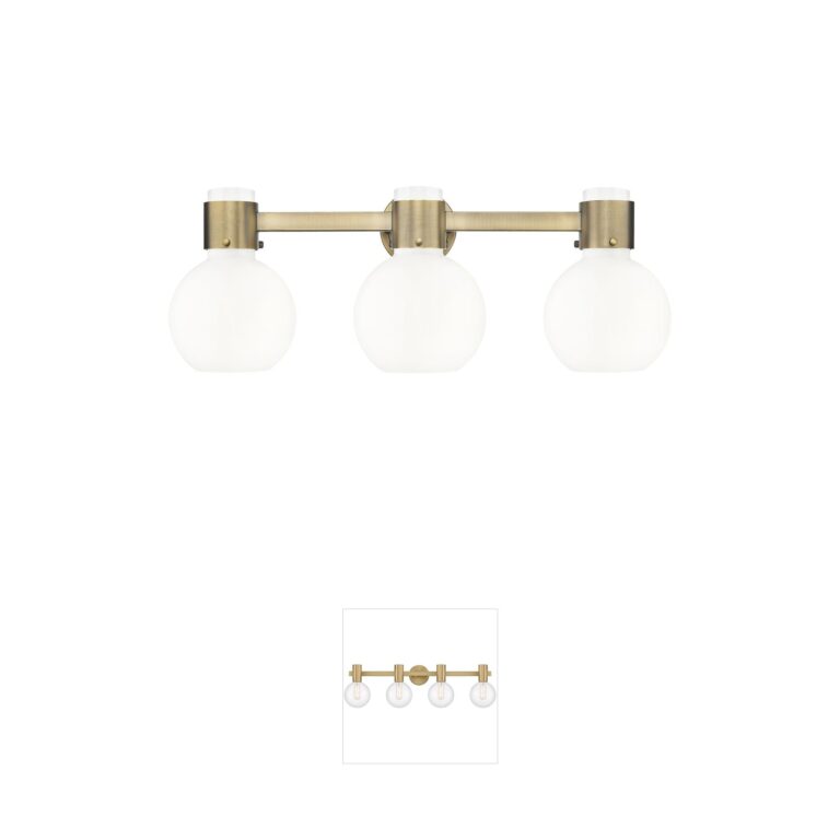 Innovations Lighting Lawton Sphere 3-Light Brushed Brass Vanity
