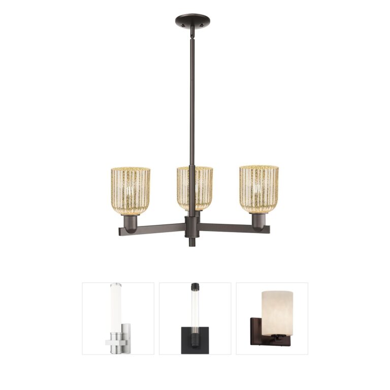 Innovations Lighting Bridal Veil Matte Black Mercury Glass Wall Sconce