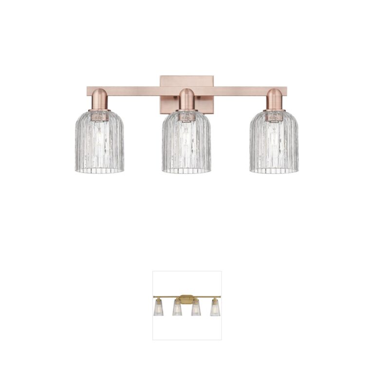 Innovations Lighting Bridal Veil 3-Light Clear Glass Vanity Light