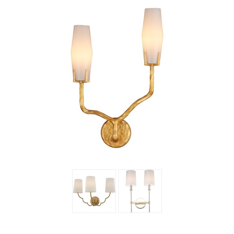 Currey & Company Mathilda Glass and Brass Wall Sconce