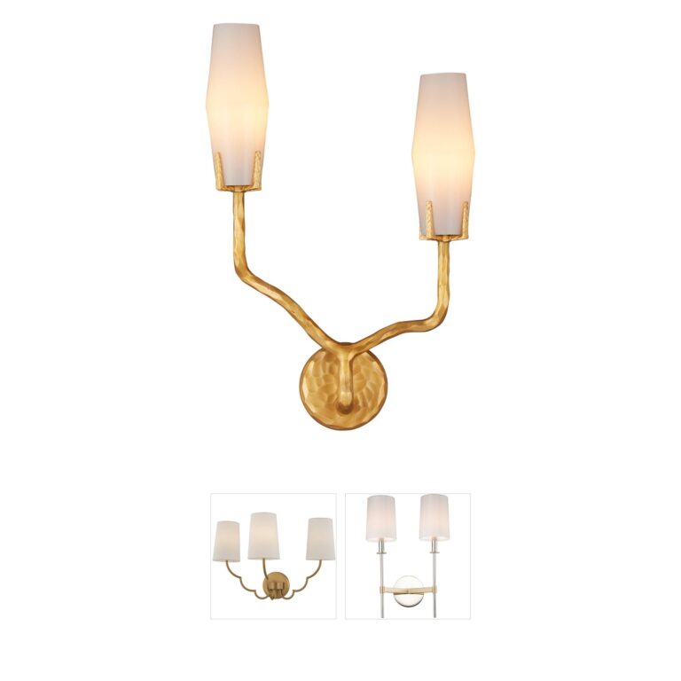 Currey & Company Mathilda Glass and Brass Wall Sconce