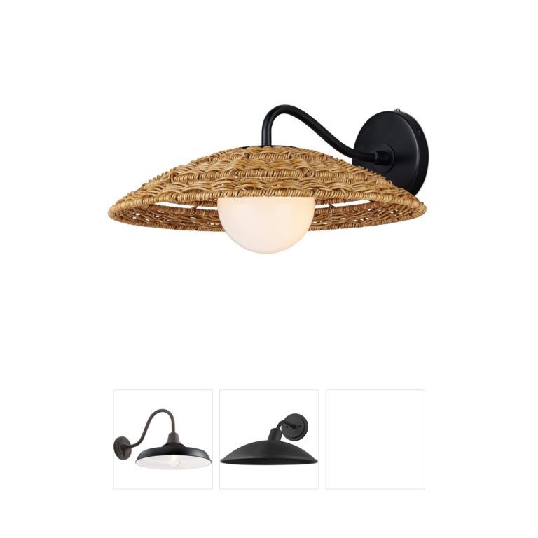 Currey & Company Barbary Natural Wicker Outdoor Wall Sconce