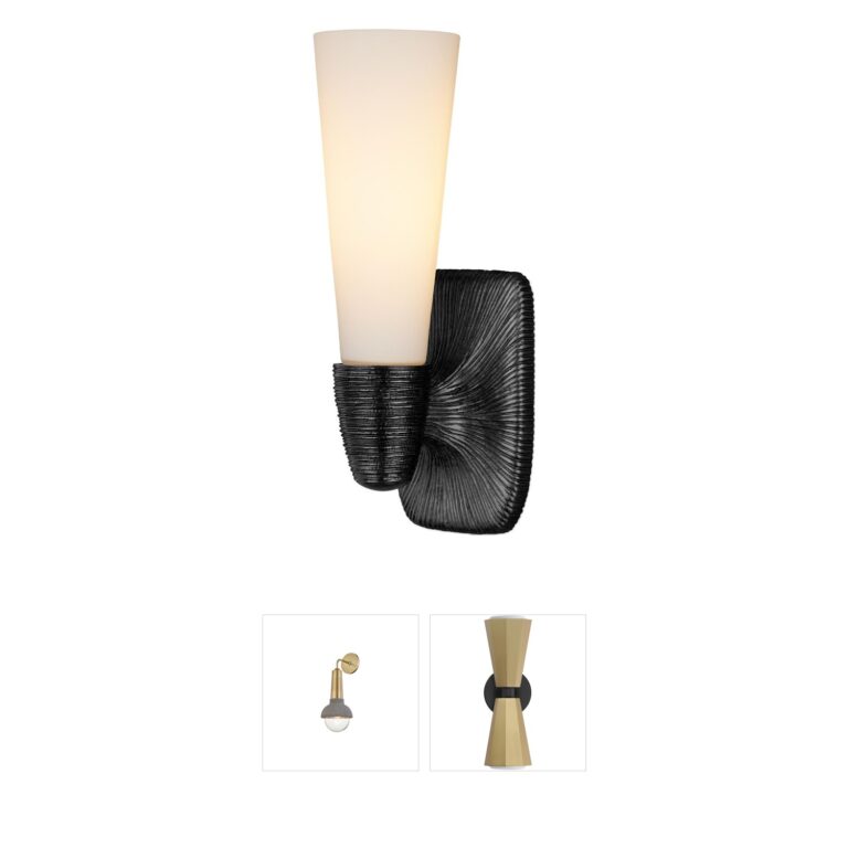 Currey & Company Bonaz Oil Rubbed Bronze and Opaque White Glass Wall Sconce