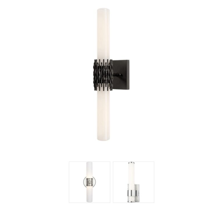 Currey & Company Brietta Opaque White Glass and Oil Rubbed Bronze Bath Sconce