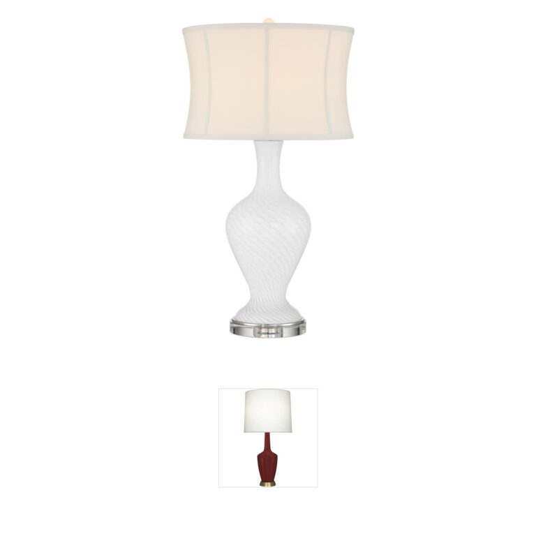 Currey & Company Zeta White Glass Table Lamp