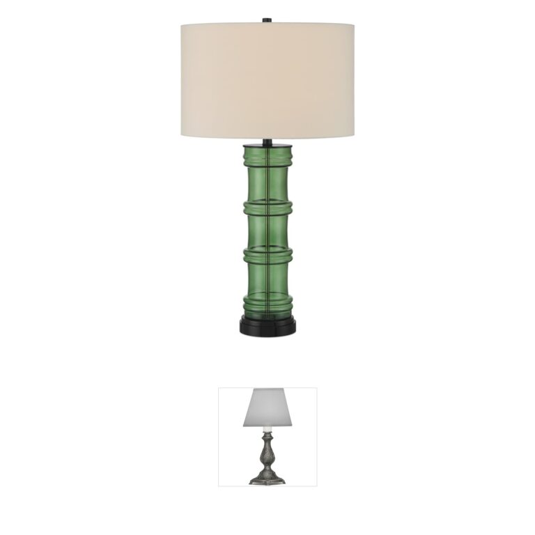 Currey & Company Balsam Collection Green Glass Table Lamp