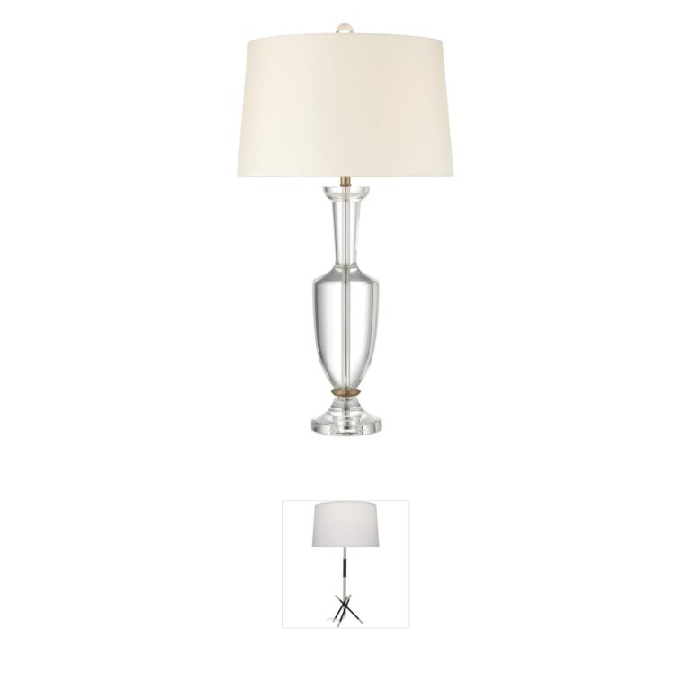 Currey & Company Classico Optic Crystal and Natural Brass Table Lamp