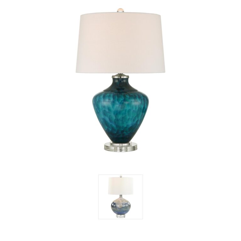 Currey & Company Sapphire Blue Glass Table Lamp