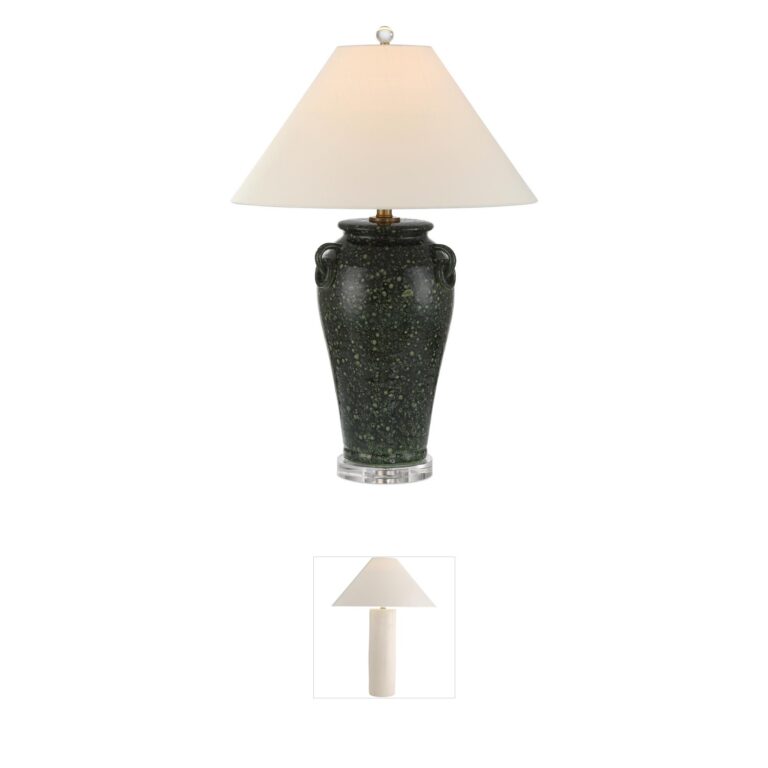 Currey & Company Junko Green Glazed Terracotta Table Lamp