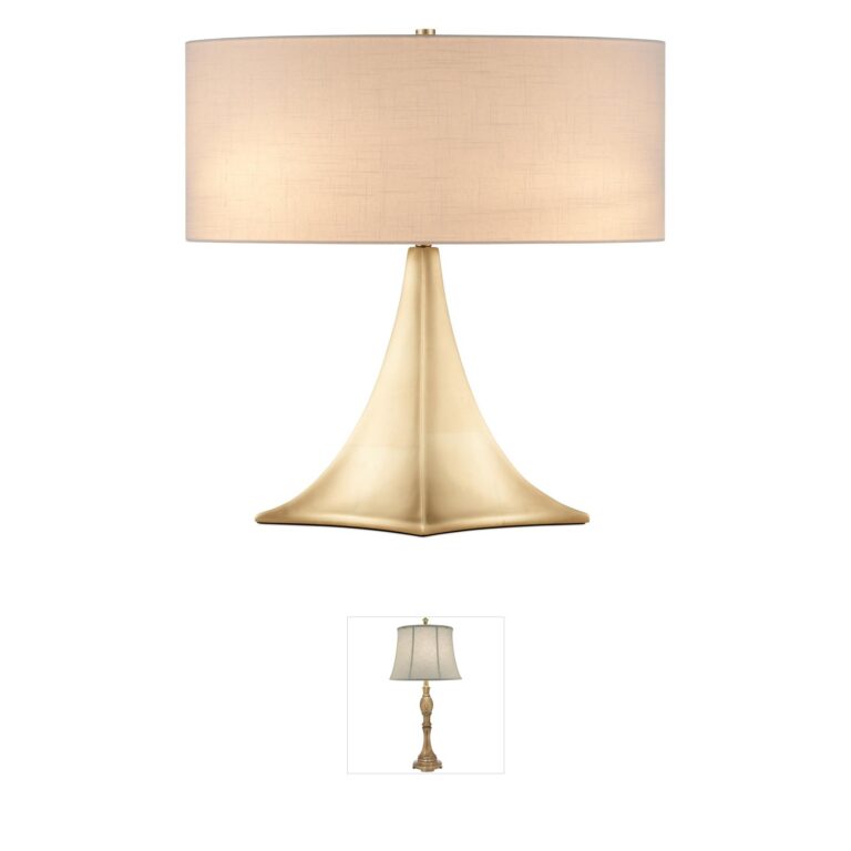 Currey & Company Cassia Gold Leaf Glam Table Lamp