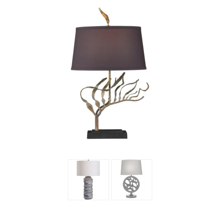 Currey & Company Latissima Verdigris and Black Table Lamp