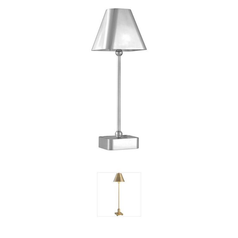 Currey & Company Gadabout Polished Nickel Cordless Table Lamp