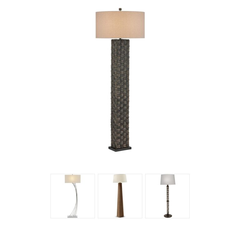 Currey & Company Eden Woven Seagrass Floor Lamp