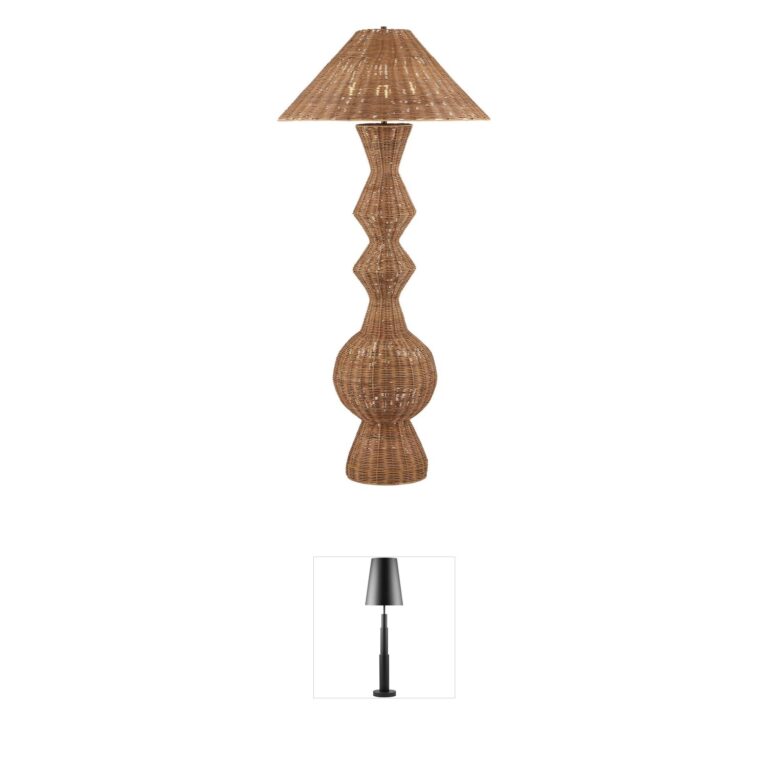 Currey & Company Nirvana Rattan Grande Floor Lamp