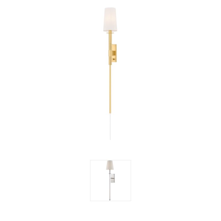 Mitzi Ginny Aged Brass Steel Plug-in Sconce
