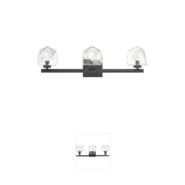 Savoy House Castello Clear Seeded Glass 3-Light Vanity Light