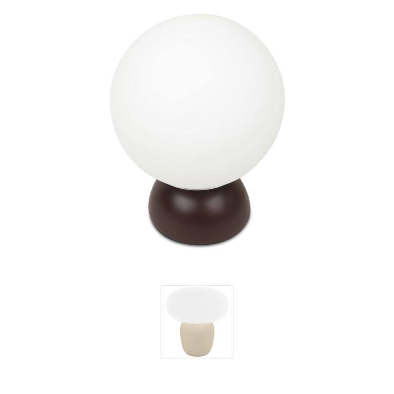 Moe's Home Collection Ovi Deep Red Resin and Opal Glass Table Lamp
