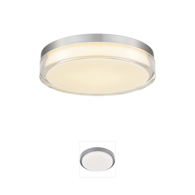 Alteck Lighting Sunspot Brushed Stainless Steel Outdoor LED Flush Mount