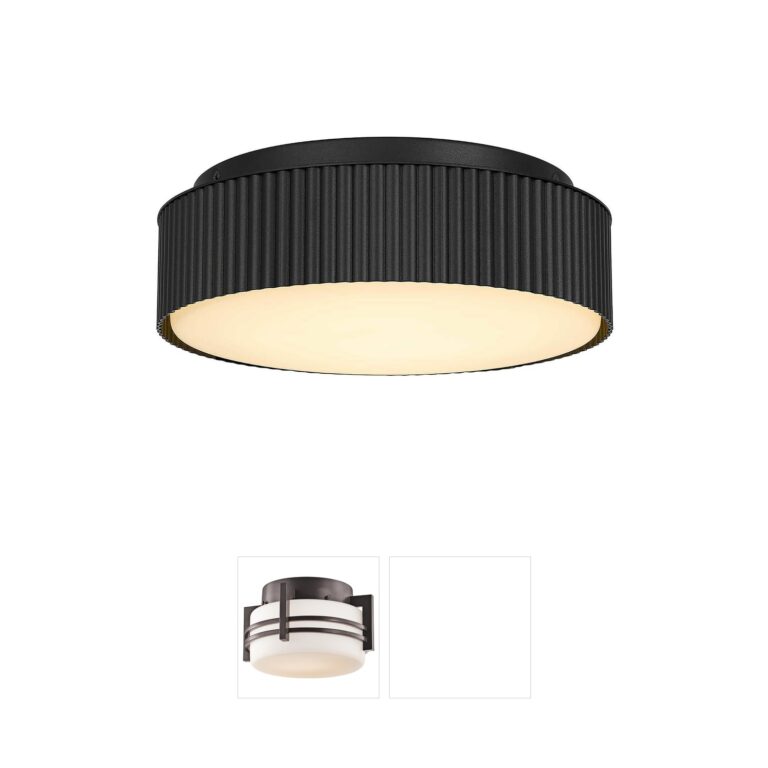 Alteck Lighting Channel 5-CCT Etched Opal LED Outdoor Flush Mount