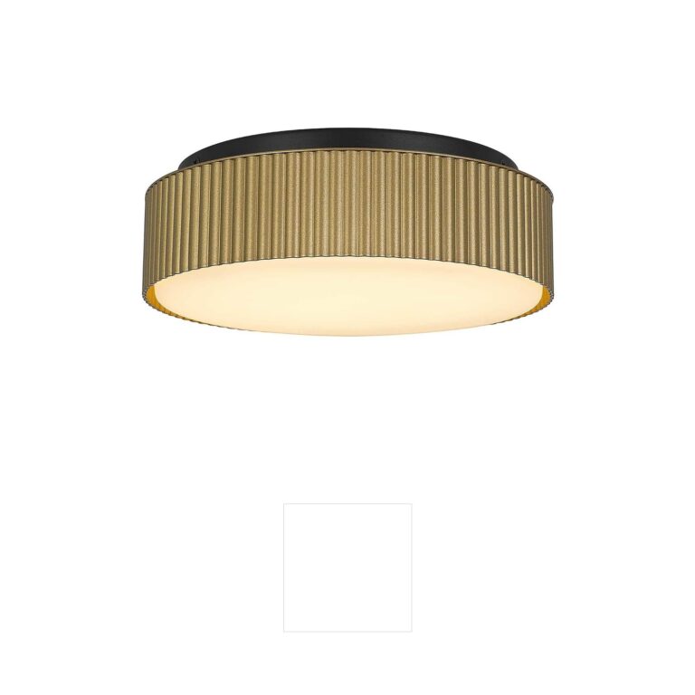 Alteck Lighting Channel Painted Brass Outdoor LED Flush Mount