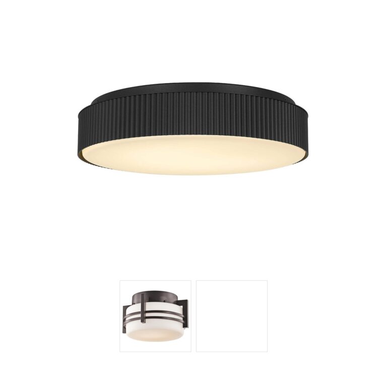Alteck Lighting Channel Etched Opal LED Flush Mount