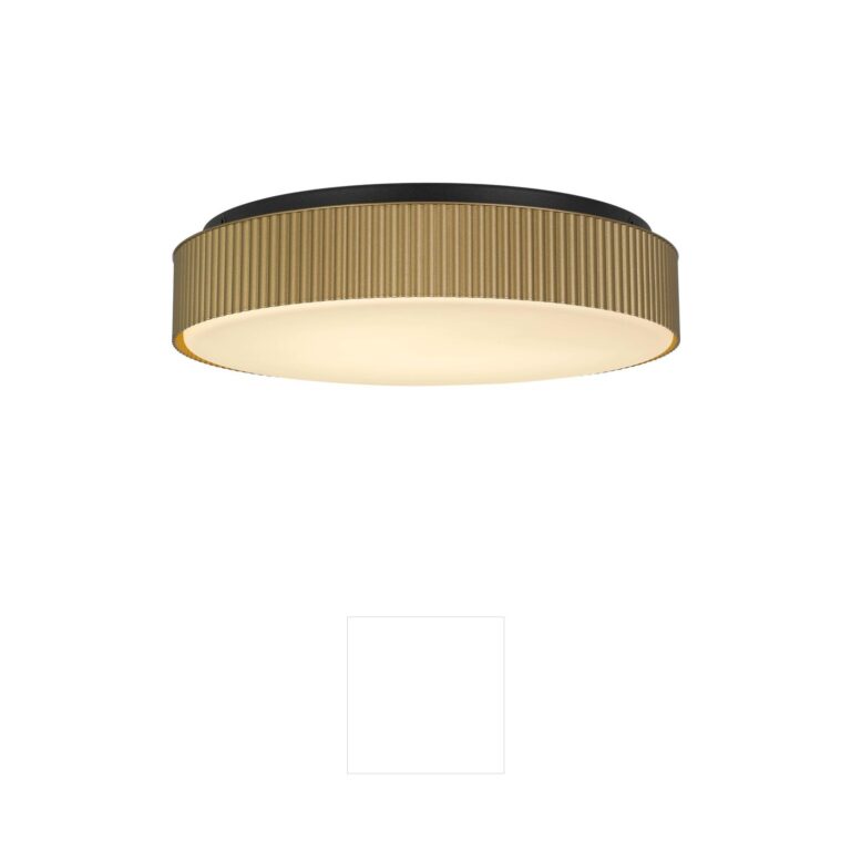 Alteck Lighting Channel Etched Opal 5-CCT LED Outdoor Flush Mount