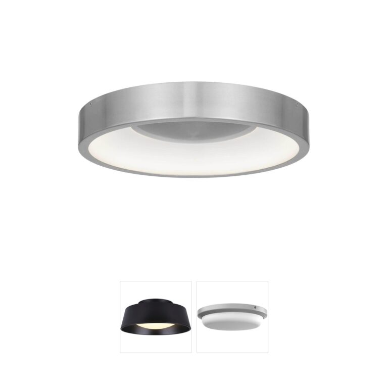 Alteck Lighting Stellar Brushed Aluminum Integrated LED Outdoor Ceiling Light