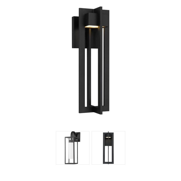 Alteck Lighting 4 Bar Sand Black LED Outdoor Sconce