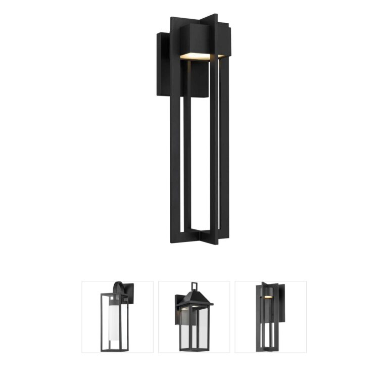 Alteck Lighting 4 Bar Sand Black Integrated LED Outdoor Sconce
